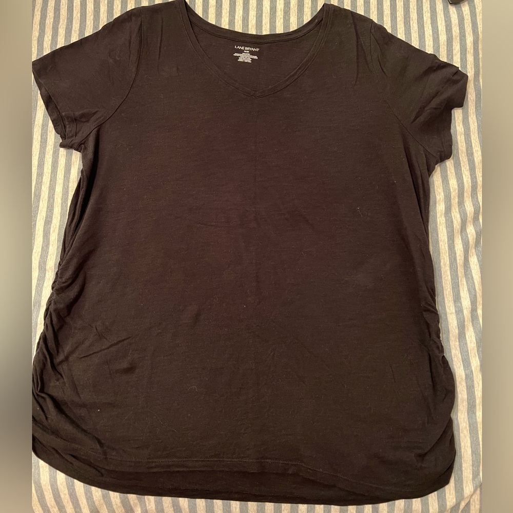 Lane Bryant Black V-neck short sleeved 18/20